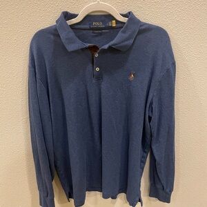 Ralph Lauren Blue Long Sleeve Polo Shirt